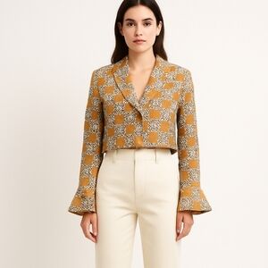 Topshop Cropped Double Breasted Jacket Size 10